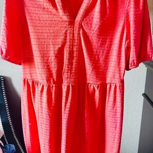 Loft Swing Coral Dress EUC Size Medium